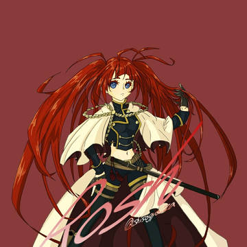 赤髪長髪キャラが描きたかった