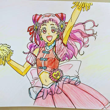 4歳女児の気持ちになって、キュアエール模写()