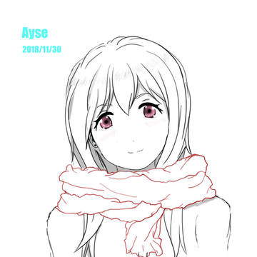 マフラー少女