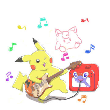 ギター弾きピカチュウ