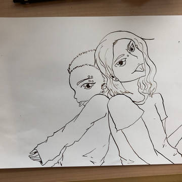 モノクロ線画