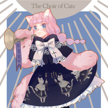 Lolita小裙子 猫咪唱诗班jsk斗篷+op