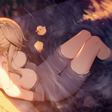 温泉と夕立