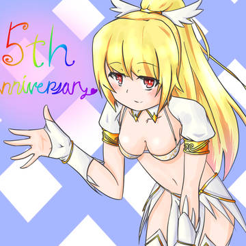 アイギス5周年お祝いイラスト