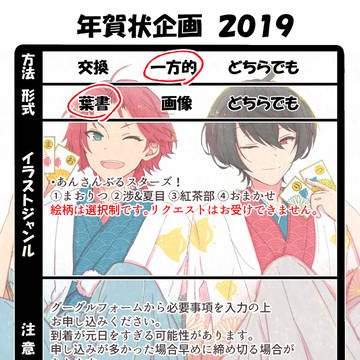 年賀状企画2019［投函しました］