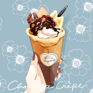 チョコバナナクレープ