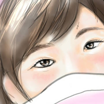 すっぴん寝起きお布団からおはよ。