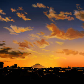 夕焼けの空