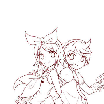 【描いてみた】リンレン