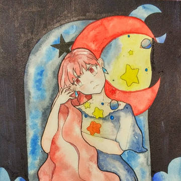 水彩少女