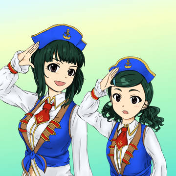 ネイビーガール丹羽仁美+（と首藤葵）