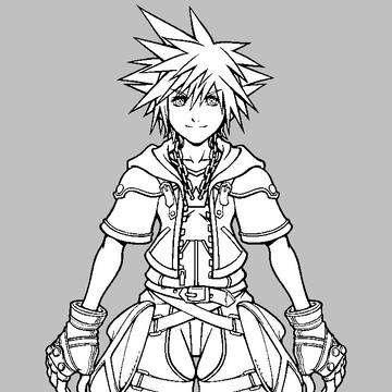 ソラ【キングダムハーツ2】(塗り絵)