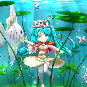 Loli Miku with cat