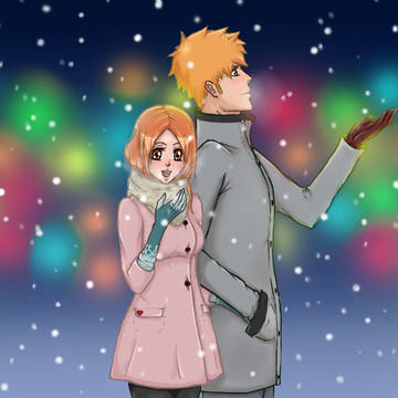 Snowfall at Christmas.
