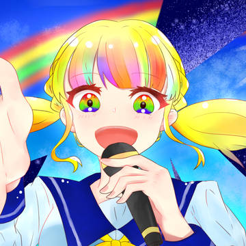 【依頼絵】虹と月