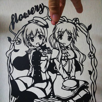 flowery-戦乙女の休息-【切り絵】