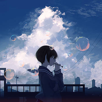 空に飛ばして