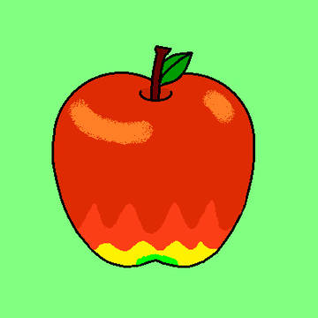 ペイントで描いた林檎