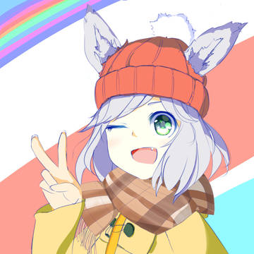 きつねの冬の一場面