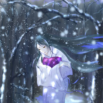 Exiled in the dark winter forest