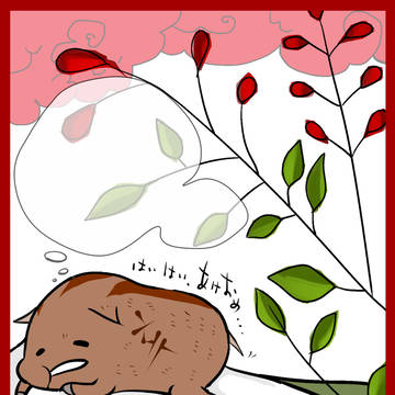 久しぶりに年賀状的なものを描いてみた。