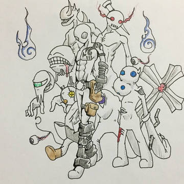 オリジナル『ヒーロー+召喚獣』