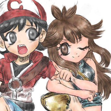 ポケモンレッツゴーの男子主人公とブルーちゃん