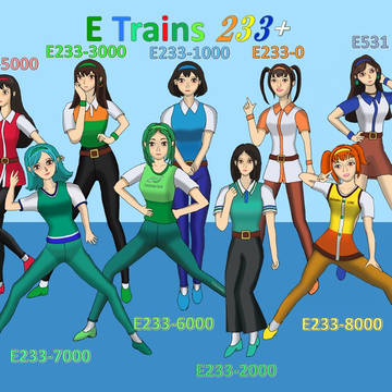 E Trains 233+ - Part 5（鉄道車両擬人化）