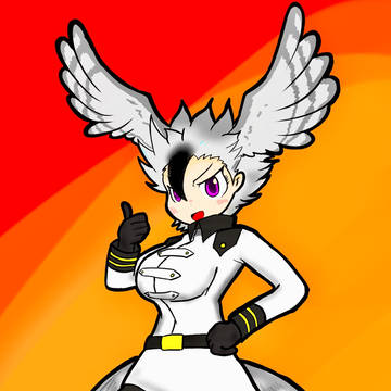 iPadで描いたオウギワシさん