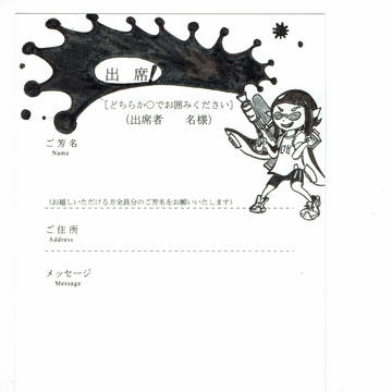 結婚式招待状返信