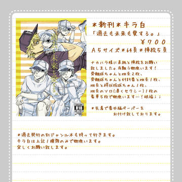 1/13 COMIC CITY大阪118 キラ白 小説 お品書き