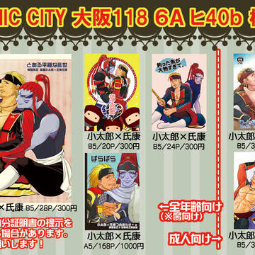 【1/13 COMIC CITY 118】おしながき