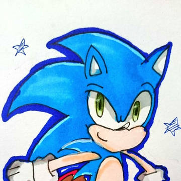 コピックでソニック描いてみました!