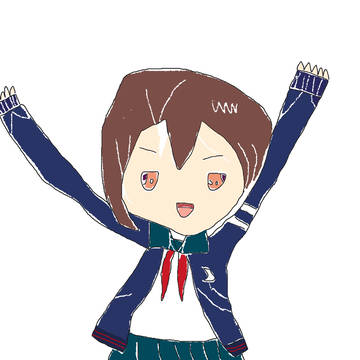 何もトレスせずに描いたイラスト　睦月改二