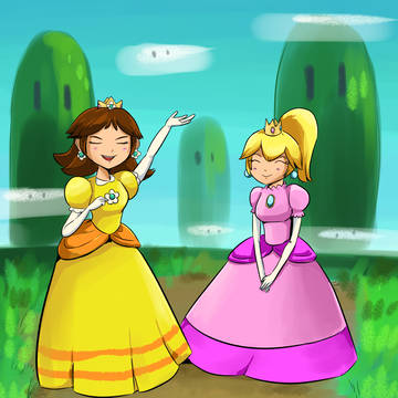 Peach and Daisy