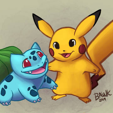 Pikachu & bulbasaur