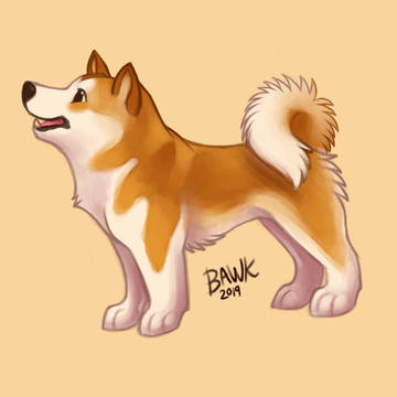 秋田犬 (colored)