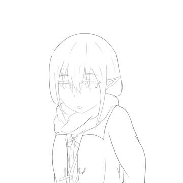 エルフ（線画）