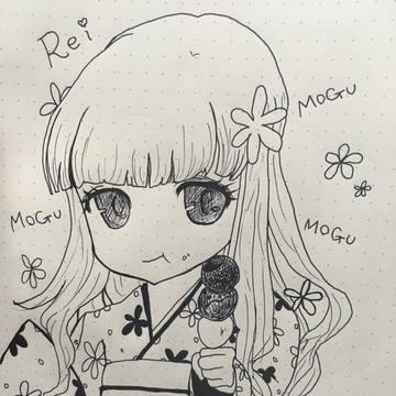 ペルソナQ  玲  ＊ボールペン絵