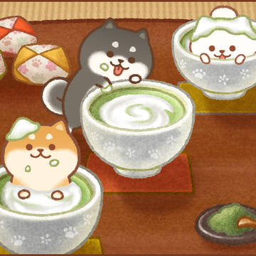 美味しそうな抹茶ラテに群がる謎の生命体