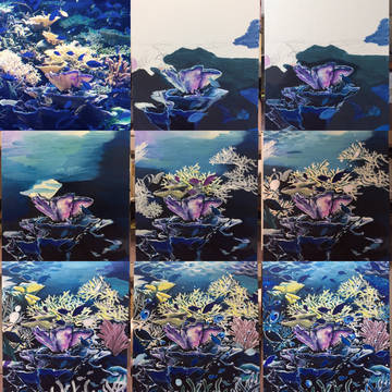 カラフルな海