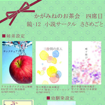 かがみねのお茶会四席目　おしながき