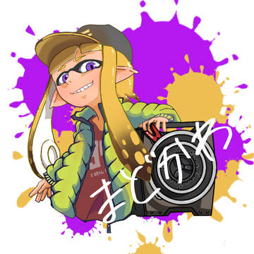 依頼絵 イカちゃん アイコン用