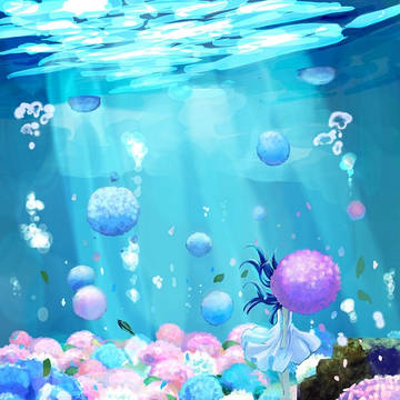 紫陽花の水中畑