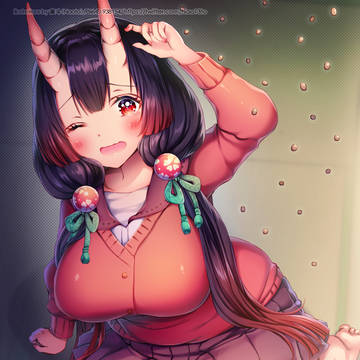おに子に豆まき