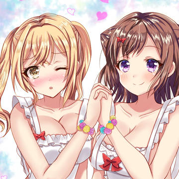 例のエプロンを一緒にきてみた