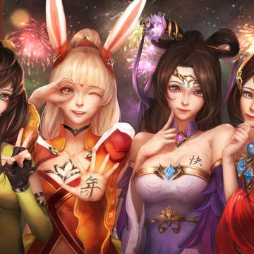 王者荣耀同人贺图