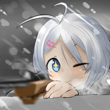 雪を得たシロイルカ