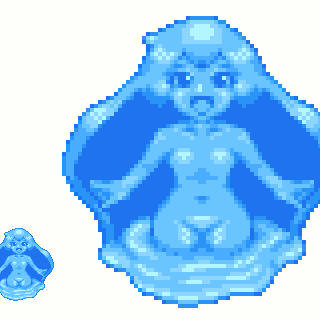 スライム娘のドット絵
