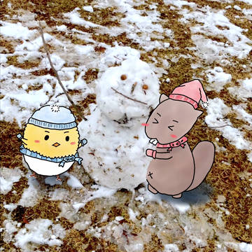 ピヨちゃんとBちゃんとゆきだるま